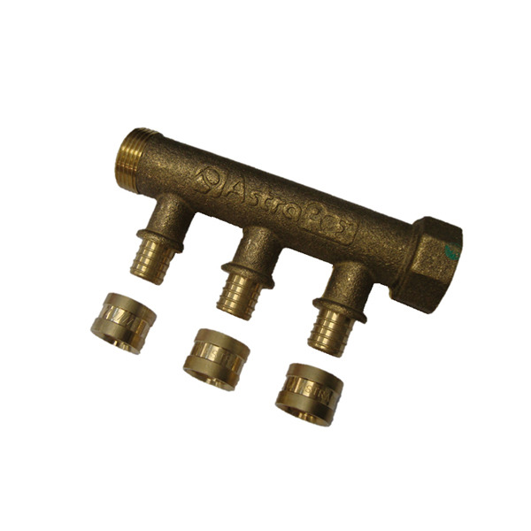 Distribuidor Aberto PEX Água Quente e Fria 3/4" com 2 saídas 16mm Astra