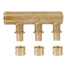 Distribuidor Fechado PEX Água Quente e Fria 3/4" com 3 saídas 16mm Astra