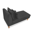 Divã Chaise Chloe 160 Cm Veludo Pés Chanfrado Castanho - D'ro