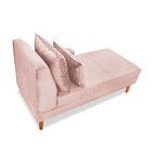 Divã Chaise Chloe 160 Cm Veludo Pés Chanfrado Castanho M11 -