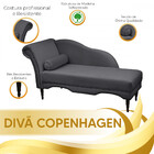 Divã Chaise Copenhagen Veludo 1,60cm Speciale Home