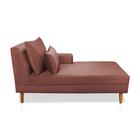 Divã Chaise Jade 1,60 Cm Pés Chanfrado Suede Rose