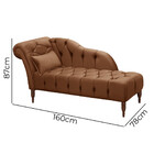 Divã Chaise Montreal Veludo 1,60cm Speciale Home