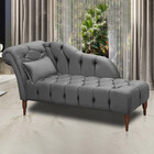 Divã Chaise Montreal Veludo 1,60cm Speciale Home