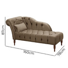 Divã Chaise Montreal Veludo 1,60cm Speciale Home