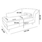 Divã Chesterfield 140 Cm Capitonado Com Strass Suede Azul Tur