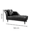 Divã Chesterfield Anna Recamier 160cm Via Encanto Courano Pre