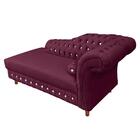 Divã Chesterfield Juliette 160 Cm Pés Chanfrado Suede Vinho