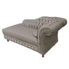 Divã Chesterfield Juliette 160cm Pés Chanfrado Cappuccino
