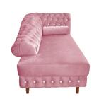 Divã Chesterfield Juliette 160cm Pés Chanfrado Rose
