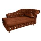 Divã Chesterfield Juliette 160cm Pés Chanfrado Terracota