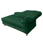 Divã Chesterfield Juliette 160cm Pés Chanfrado Veludo Verde