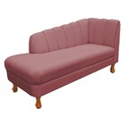 Divã Isis Linho A106 Whisky Rose Pés Retrô Castanho D'rossi