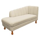 Divã Isis Linho A27 Areia Pés Retrô Castanho D'rossi