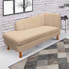 Divã Isis Linho Pés Retrô Castanho D'rossi - A103 Nude