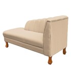 Divã Isis Linho Pés Retrô Castanho D'rossi - A103 Nude