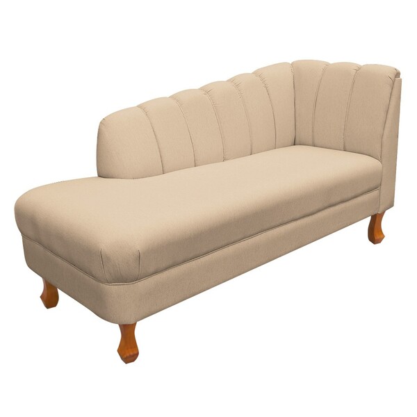 Divã Isis Linho Pés Retrô Castanho D'rossi - A103 Nude