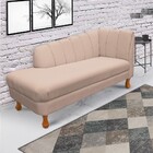 Divã Isis Linho Pés Retrô Castanho D'rossi - A104 Grosso Offw