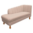 Divã Isis Linho Pés Retrô Castanho D'rossi - A104 Grosso Offw