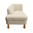 Divã Isis Linho Pés Retrô Castanho D'rossi - A27 Areia