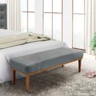 Divã Recamier Banco Base Madeira Para Quarto Gênova 195cm Vel