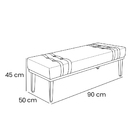 Divã Recamier Banco Base Madeira Para Quarto Gênova 90cm Sued