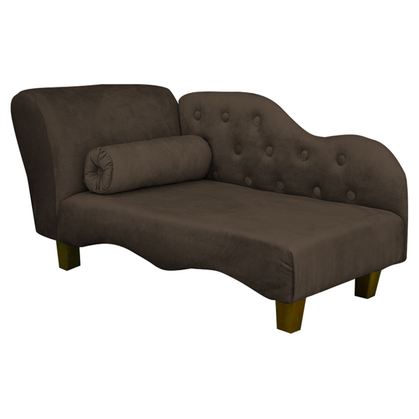 Divã Recamier Cama Pet Luxo Cão E Gato Pequeno Porte Marrom