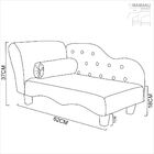 Divã Recamier Caminha Pet Luxo Pequeno Porte Cinza