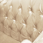 Divã Recamier Capitonê Mônaco 165 Cm Acetinado Bege Pés Chanf