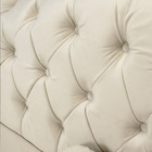 Divã Recamier Capitonê Mônaco 165 Cm Suede Bege Pés Chanfrado