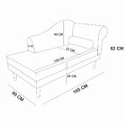 Divã Recamier Capitonê Mônaco 165 Cm Suede Bege Pés Chanfrado