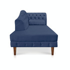 Divã Recamier Capitonê Mônaco 165 Cm Suede Pés Chanfrado - D'