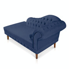 Divã Recamier Capitonê Mônaco 165 Cm Suede Pés Chanfrado - D'