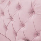 Divã Recamier Capitonê Mônaco 165 Cm Suede Rosa Bebê Pés Chan