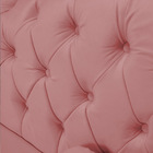 Divã Recamier Capitonê Mônaco 165 Cm Suede Rose Pés Chanfrado