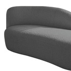 Divã Recamier Curvo Luna 140cm Lado Direito Linho - Amarena M