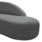 Divã Recamier Curvo Luna 140cm Lado Direito Linho - Amarena M