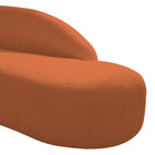 Divã Recamier Curvo Luna 140cm Lado Direito Suede - Amarena M