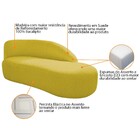 Divã Recamier Curvo Luna 140cm Lado Direito Suede - Amarena M