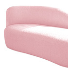 Divã Recamier Curvo Luna 140cm Lado Direito Suede - Amarena M