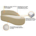 Divã Recamier Curvo Luna 140cm Lado Direito Suede - Doce Sonh