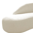 Divã Recamier Curvo Luna 140cm Lado Esquerdo Linho - Amarena