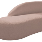 Divã Recamier Curvo Luna 140cm Lado Esquerdo Linho - Doce Son