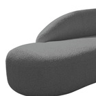 Divã Recamier Curvo Luna 140cm Lado Esquerdo Linho - Doce Son