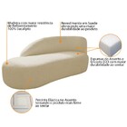 Divã Recamier Curvo Luna 140cm Lado Esquerdo Suede - Amarena