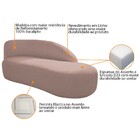 Divã Recamier Curvo Luna 160cm Lado Direito Linho - Amarena M