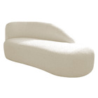 Divã Recamier Curvo Luna 160cm Lado Direito Linho - Doce Sonh