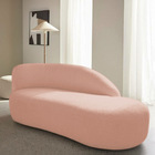 Divã Recamier Curvo Luna 160cm Lado Direito Suede - Amarena M