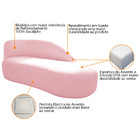 Divã Recamier Curvo Luna 160cm Lado Direito Suede - Doce Sonh