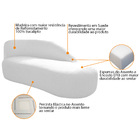 Divã Recamier Curvo Luna 160cm Lado Direito Suede - Doce Sonh